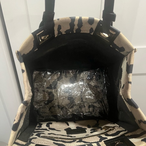 Furla Leopard Print Tote Bag - Black and Tan. Peeling inside***READ - Picture 8 of 14